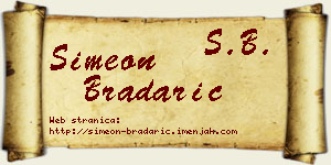 Simeon Bradarić vizit kartica